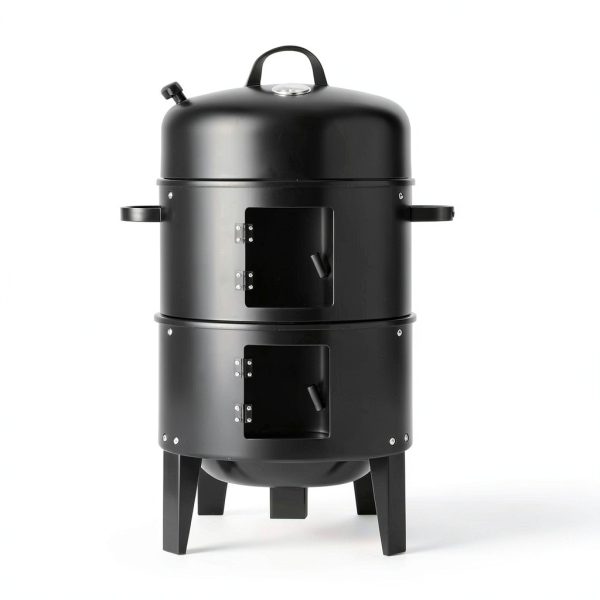 KINGBURN Charcoal Smoker Grill, Stainless Steel, KBL003-4