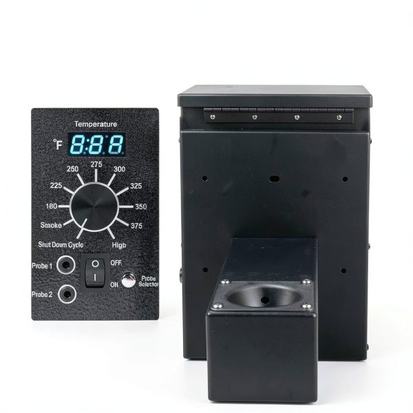 PIAOCAIYIN Pellet Hoppers Smokers Electric Iron Black-2