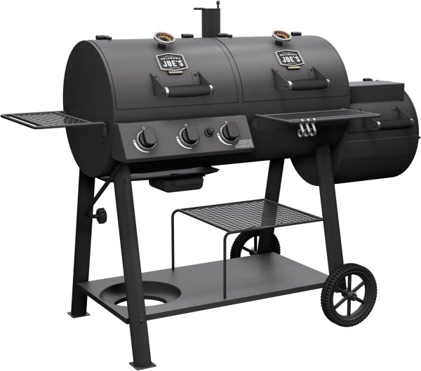 Oklahoma Joes Canyon Combo Charcoal Gas Smoker Grill-5