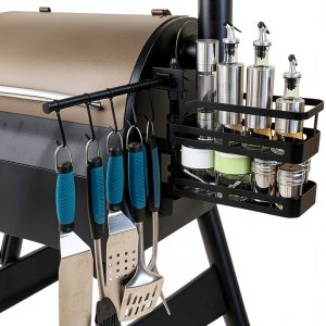Grill Spice Rack XOIEPZE Rotating Steel Shelf-0