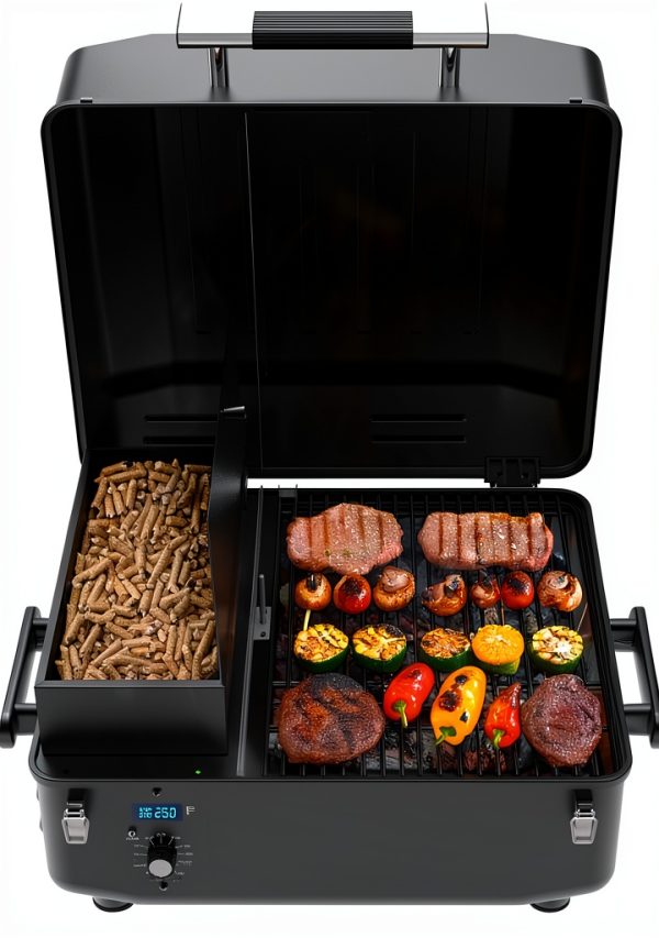 Z Grills N-200A Portable Pellet Grill Wood Fire Flavor-3