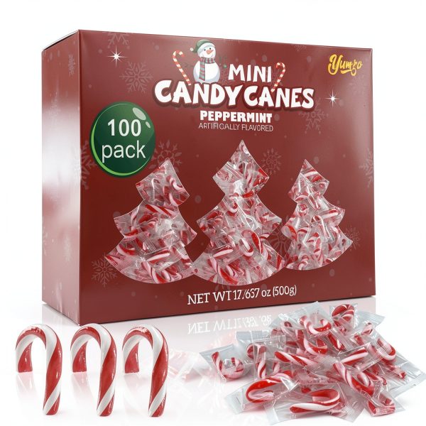 Peppermint Candy Canes Bulk Individually Wrapped-0
