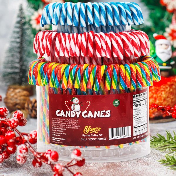 Yumzo Christmas Candy Canes Assorted Flavors-8