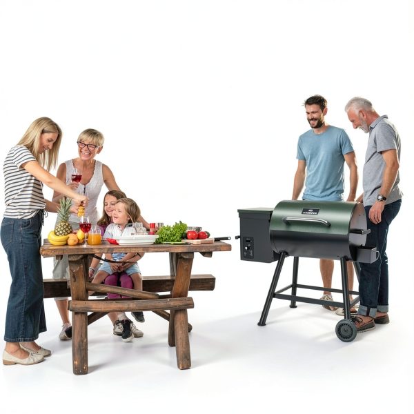 DAMNISS Wood Pellet Grill Stainless Steel 8-in-1 Combo-5