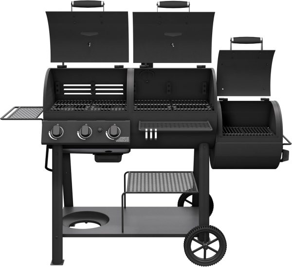 Oklahoma Joes Canyon Combo Charcoal Gas Smoker Grill-6