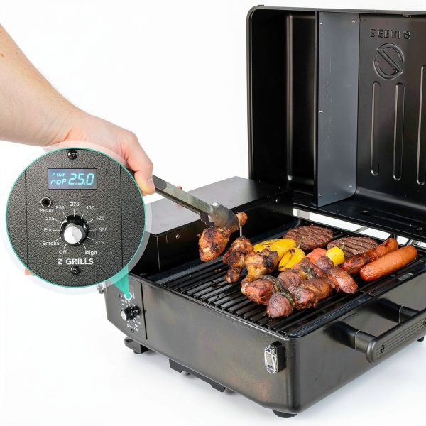 Z Grills N-200A Portable Pellet Grill Wood Fire Flavor-4