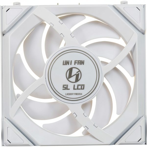 Lian Li 120mm Desktop Fan LED/LCD Reverse Blade 3x120mm White/Black-3