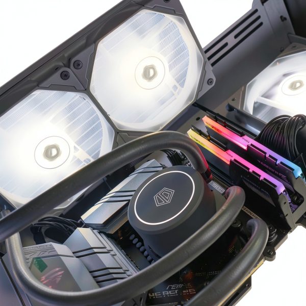 ID COOLING 240mm AIO CPU Water Cooler with White LED and PWM Fans-6