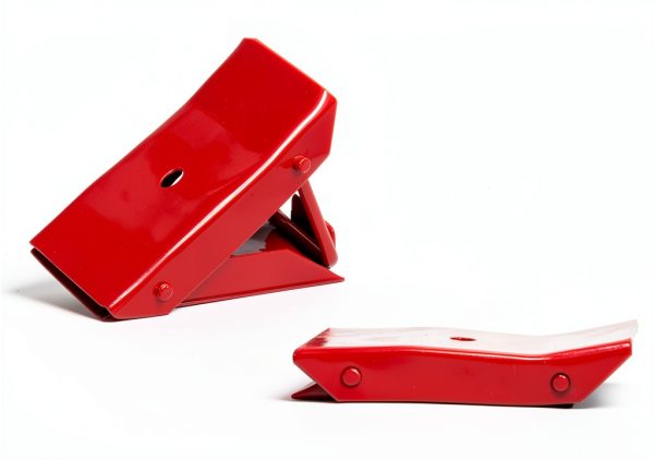 Big RED 2 Pack Steel Wheel Chock Foldable Tire Stop for Car,Trailer, TD5775-4