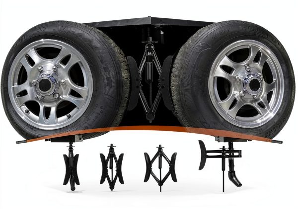 OULEME RV Tire Stabilizer X-shaped Wheel Chock for Trailer 2 Pack-4