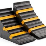 Wheel Chocks RELIANCER Heavy Duty Extra Large Rubber 2 Pack 10x6x7.3in-0