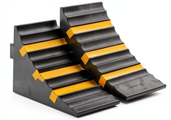 Wheel Chocks RELIANCER Heavy Duty Extra Large Rubber 2 Pack 10x6x7.3in-0