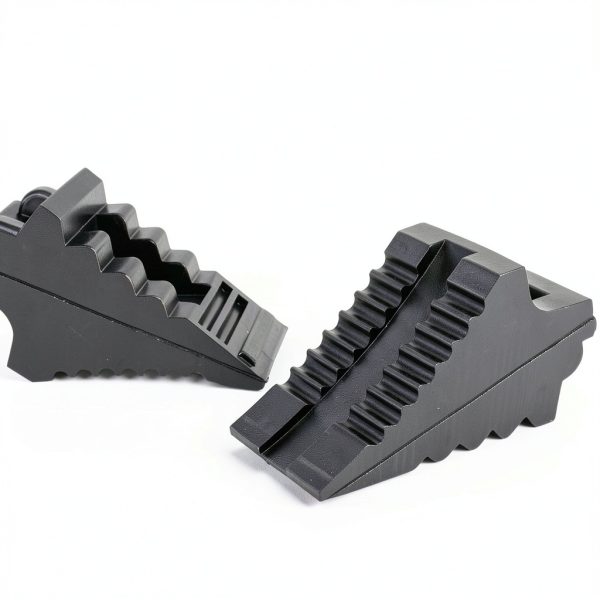 Heavy Duty Rubber Wheel Chocks Prime 1 2-Pack 8.6x3.7x4.7 with Handle-5
