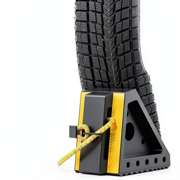 Heavy Duty Wheel Chocks 4 Pack by Profasion – Rubber with 39" Rope-2