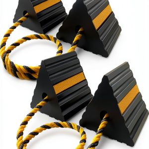 Rubber Wheel Chocks ROBLOCK 125 – Reflective for RV Trailer-0