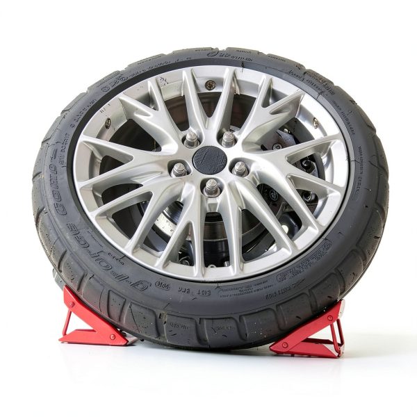 Big RED 2 Pack Steel Wheel Chock Foldable Tire Stop for Car,Trailer, TD5775-5