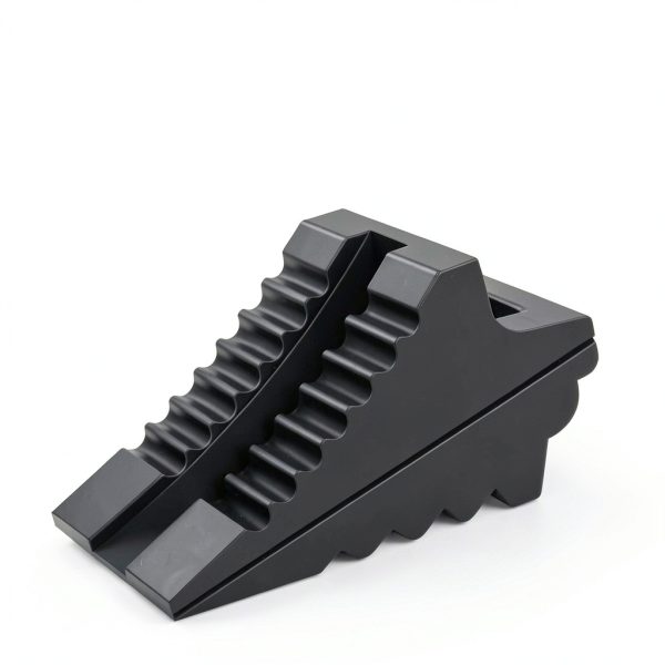 Heavy Duty Rubber Wheel Chocks Prime 1 2-Pack 8.6x3.7x4.7 with Handle-2