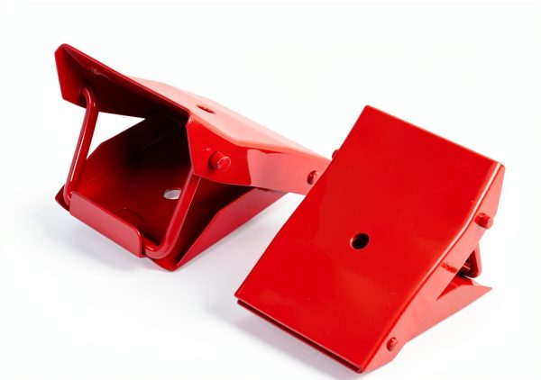 Big RED 2 Pack Steel Wheel Chock Foldable Tire Stop for Car,Trailer, TD5775-2