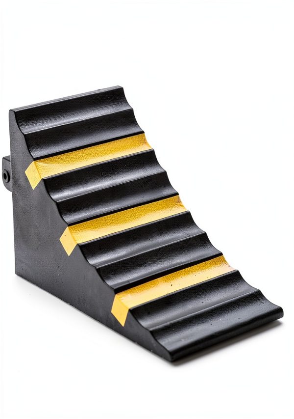 Wheel Chocks RELIANCER Heavy Duty Extra Large Rubber 2 Pack 10x6x7.3in-3