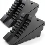 Heavy Duty Rubber Wheel Chocks Prime 1 2-Pack 8.6x3.7x4.7 with Handle-0