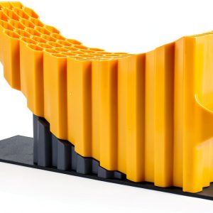 Camco Camper RV Curved Trailer Aid with Wheel Chock, Rubber Pad, 6.5"-0