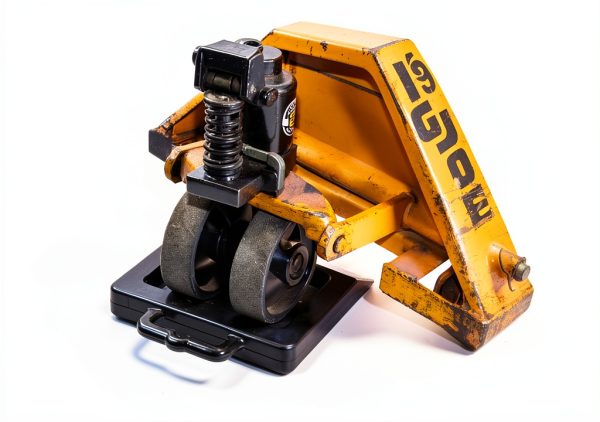 Pallet Jack Wheel Chock - Stop Rolling in Trailer or Truck - Rubber Heavy Duty Stopper with Base - Black-4