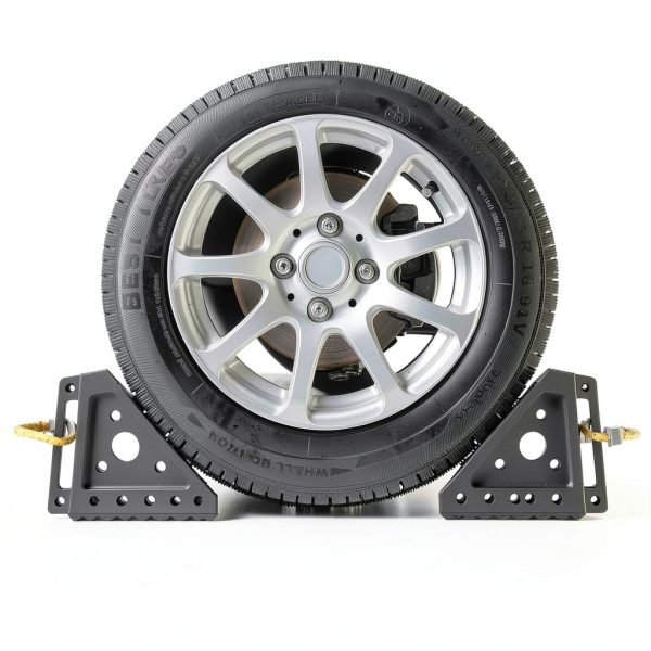 Heavy Duty Wheel Chocks 4 Pack by Profasion – Rubber with 39" Rope-5