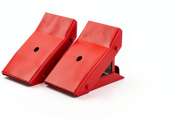 Big RED 2 Pack Steel Wheel Chock Foldable Tire Stop for Car,Trailer, TD5775-6