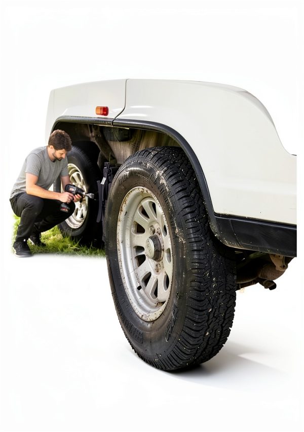 Camper RV Wheel Chock Stabilizer, Heavy Duty X-Shaped Camper Wheel Chock 2 Sets with Wrench for Travel Trailer, Fits 3.5" to 12" Wheel Gaps, Anti-Move Tire Wheel Chock-3