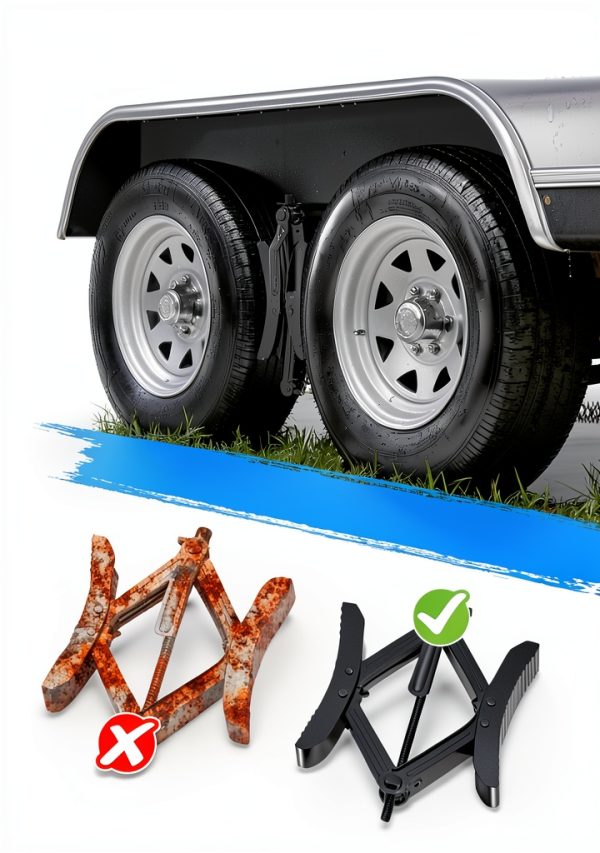 Camper RV Wheel Chock Stabilizer, Heavy Duty X-Shaped Camper Wheel Chock 2 Sets with Wrench for Travel Trailer, Fits 3.5" to 12" Wheel Gaps, Anti-Move Tire Wheel Chock-5