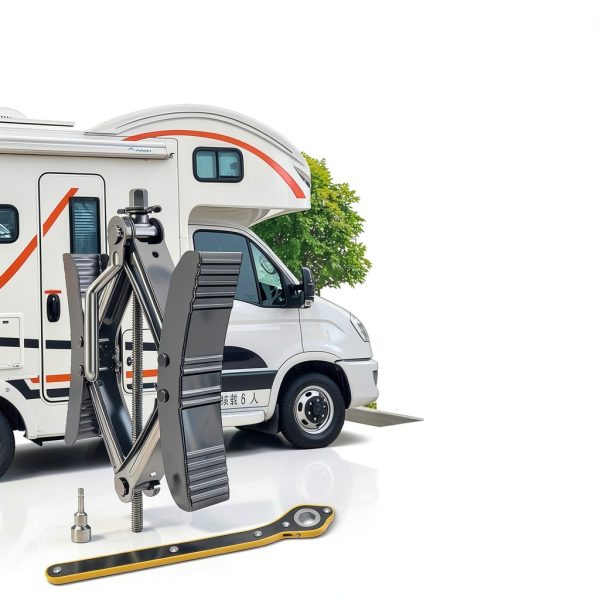 Camper Wheel Chock Stabilizer Lezcufer Duty X-Shaped RV Immobilizer-5