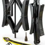 Camper RV Wheel Chock Stabilizer, Heavy Duty X-Shaped Camper Wheel Chock 2 Sets with Wrench for Travel Trailer, Fits 3.5" to 12" Wheel Gaps, Anti-Move Tire Wheel Chock-0
