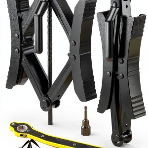 Camper RV Wheel Chock Stabilizer, Heavy Duty X-Shaped Camper Wheel Chock 2 Sets with Wrench for Travel Trailer, Fits 3.5" to 12" Wheel Gaps, Anti-Move Tire Wheel Chock-0