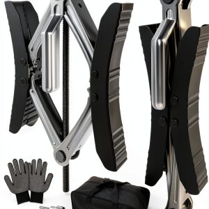 Camper Wheel Chock Stabilizer Lezcufer Duty X-Shaped RV Immobilizer-0
