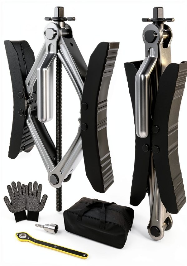 Camper Wheel Chock Stabilizer Lezcufer Duty X-Shaped RV Immobilizer-0