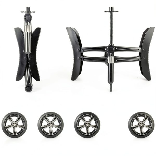 Camper Wheel Chock Stabilizer Lezcufer Duty X-Shaped RV Immobilizer-2